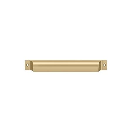 Deltana Rectangular Shell Pull Satin Brass 7" SHP70U4