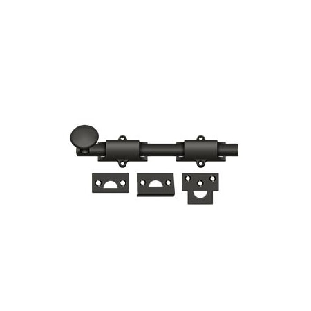 Deltana Surface Bolt, Heavy Duty Oil Rubbed Bronze 8" 8SB10B
