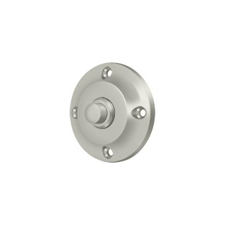 Deltana Bell Button, Round Contemporary Satin Nickel BBR213U15