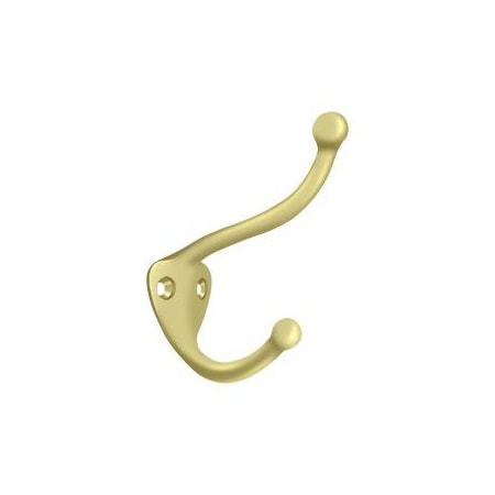 Deltana Coat & Hat Hook Bright Brass CAHH3U3