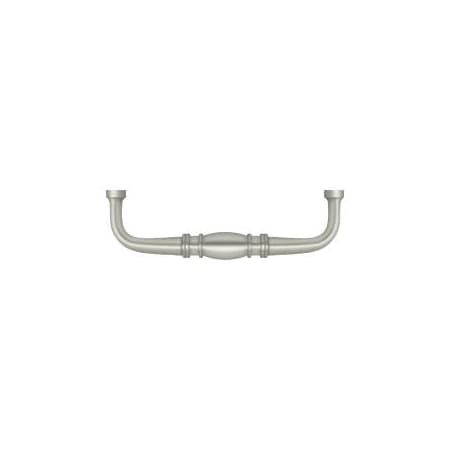 Deltana Colonial Wire Pull, 4" Satin Nickel K4474U15