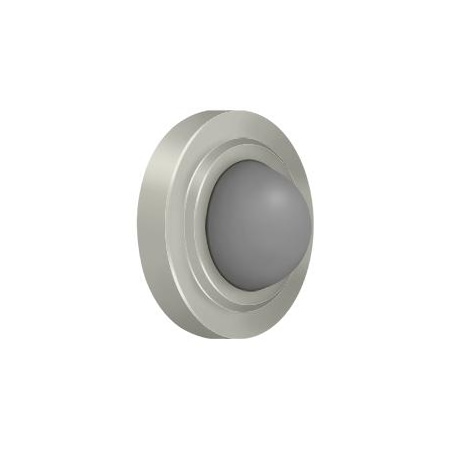 Deltana Convex Flush Bumper 2-3/8" Diameter Satin Nickel WBC238U15