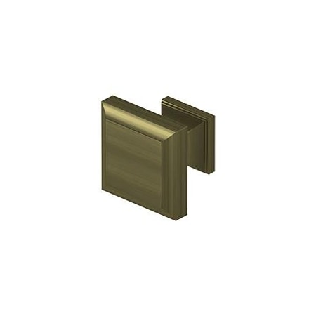 Deltana Decorative Square Cabinet Knob Antique Brass KS10U5