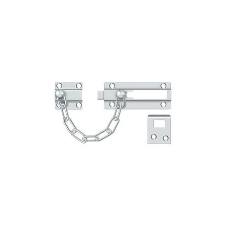 Deltana Door Guard, Chain / Doorbolt Bright Chrome CDG35U26