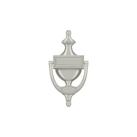 Deltana Door Knocker, Victorian Rope Satin Nickel DKR75U15