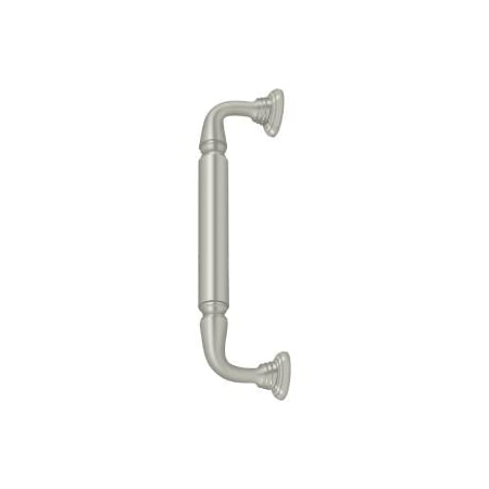 Deltana Door Pull With Rosette, 10" Satin Nickel DP2578U15