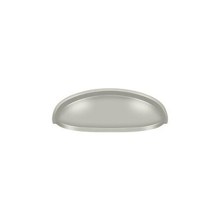 Deltana Elongated Shell Pull 4-1/2" Satin Nickel K407U15