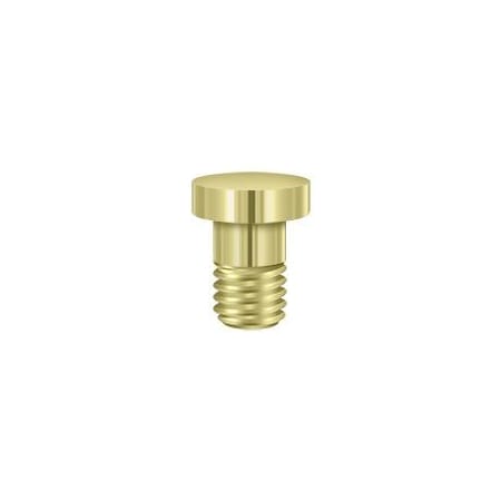 Deltana Extended Button Tip For Solid Brass Hinge Bright Brass HPSS70U3