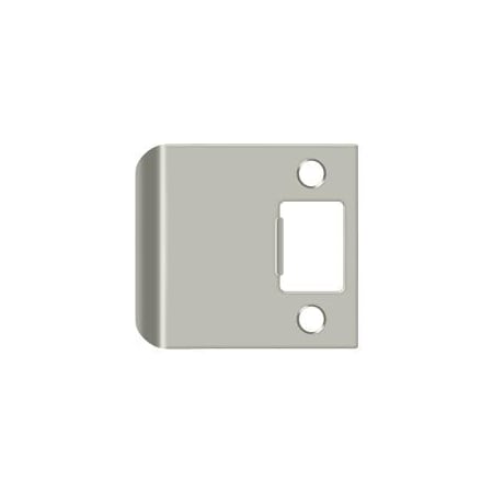 Deltana Extended Lip Strike Plate, 2-1/2" Overall Satin Nickel SPE250U15
