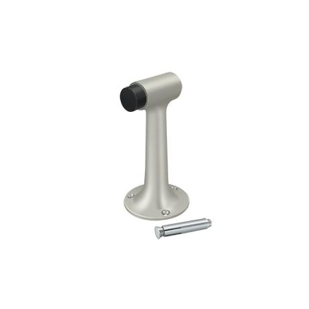 Deltana Floor Mount, 6" Bumper, Heavy Duty Satin Nickel DSF600U15