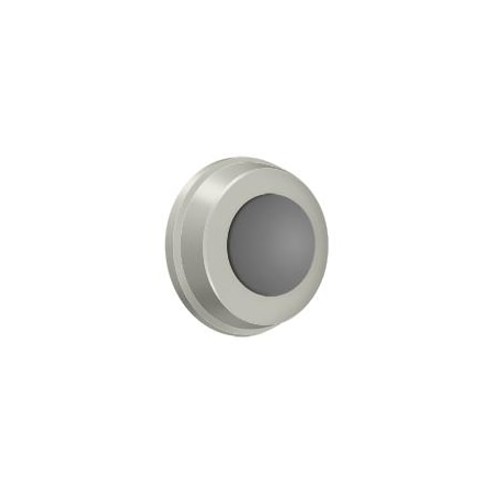 Deltana Flush Bumper 1" Diameter Satin Nickel WB100U15