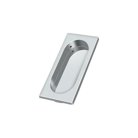 Deltana Flush Pull, Large, 4" X 1-5/8" X 3/8" Bright Chrome FP4134U26