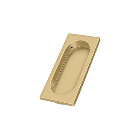 Deltana Flush Pull, Large, 4" X 1-5/8" X 3/8" Brushed Brass FP4134U4