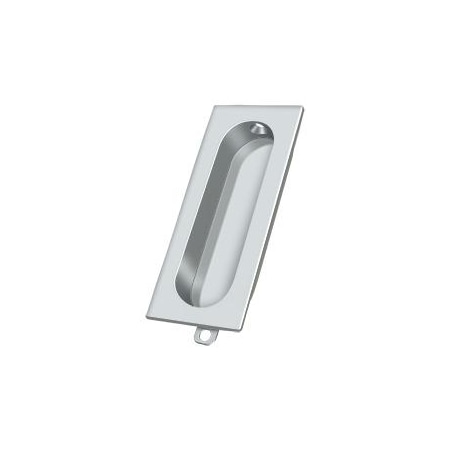 Deltana Flush Pull, Rectangle, 3-1/8" X 15/16" Bright Chrome FP222U26