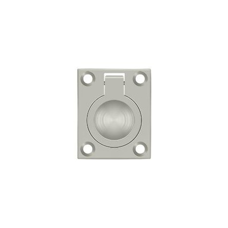 Deltana Flush Ring Pull, 1-3/4" X 1-3/8" Satin Nickel FRP175U15