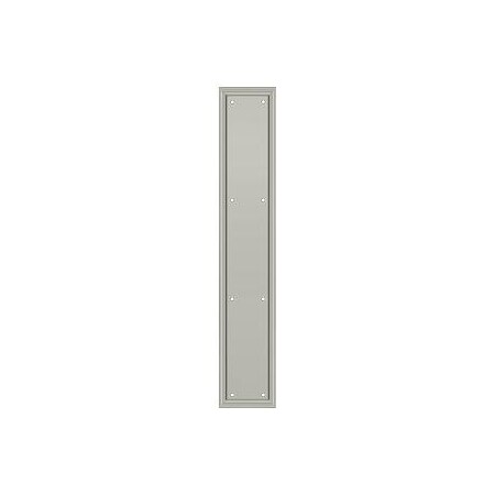 Deltana Framed Push Plate, Heavy Duty, 3-1/2" X 20" Satin Nickel PP2281U15