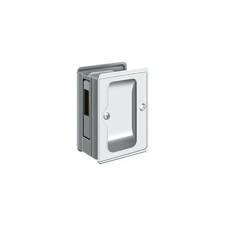 Deltana Hd Pocket Lock, Adj, 3-1/4" X 2 1/4" Sliding Door Rcvr Bright Chrome SDAR325U26