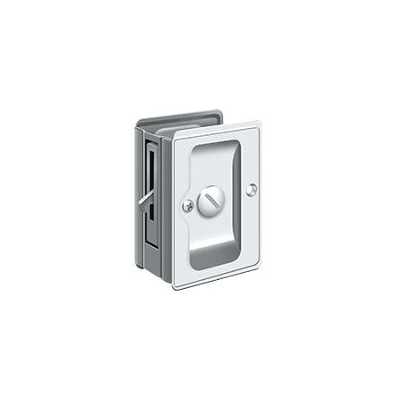 Deltana Heavy Duty Pocket Lock, Adj, 3-1/4" X 2 1/4" Privacy Bright Chrome SDLA325U26