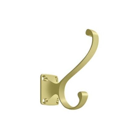 Deltana Heavy Duty, Coat & Hat Hook Bright Brass CAHH35U3
