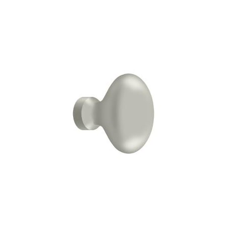 Deltana Knob, Oval/Egg Shape Satin Nickel KE125U15