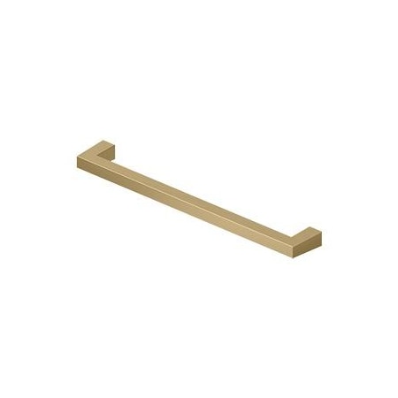 Deltana Modern Square Bar Cabinet Pull With 8" Center To Center Satin Brass SBP80U4
