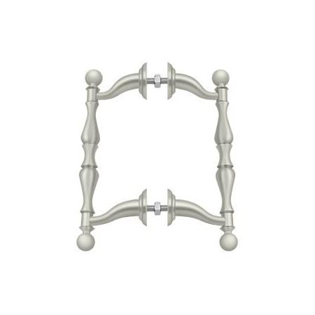 Deltana Off-Set Handle Pull, Back-To-Back Set Satin Nickel OHP620U15