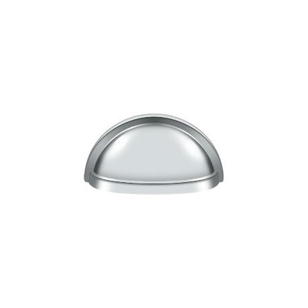 Deltana Oval Shell Handle Pull 3-1/2" Bright Chrome K43U26
