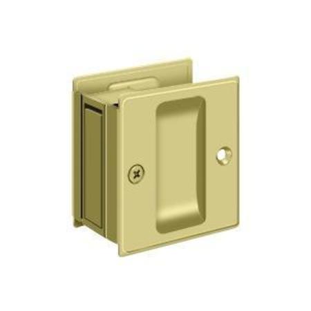 DELTANA Pocket Lock, 2-1/2" X 2-3/4" Passage Bright Brass SDP25U3