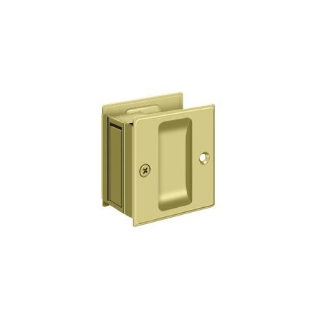 Deltana Pocket Lock, 2-1/2" X 2-3/4" Passage Bright Brass SDP25U3