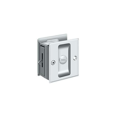 Deltana Pocket Lock, 2-1/2" X 2-3/4" Privacy Bright Chrome SDL25U26