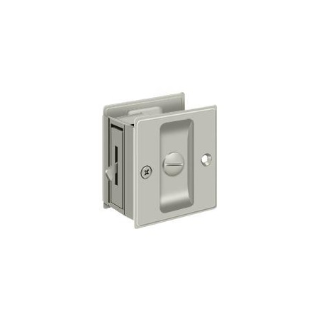 Deltana Pocket Lock, 2-1/2" X 2-3/4" Privacy Satin Nickel SDL25U15