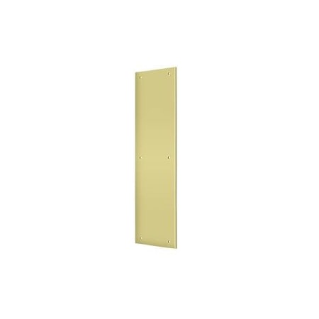 Deltana Push Plate 3-1/2" X 15" Bright Brass PP3515U3