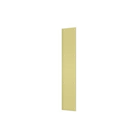 DELTANA Push Plate 3-1/2" X 20" Bright Brass PP3520U3