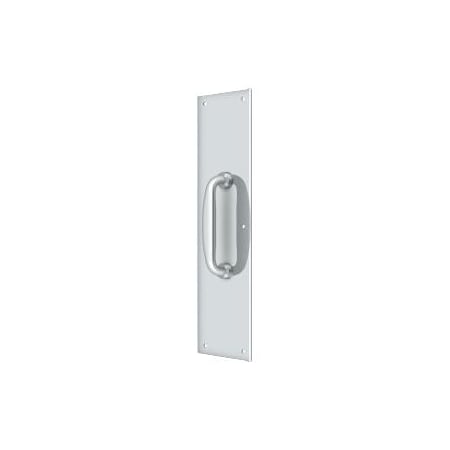 Deltana Push Plate With Handle 3-1/2" X 15 " - Handle 5 1/2" Bright Chrome PPH55U26