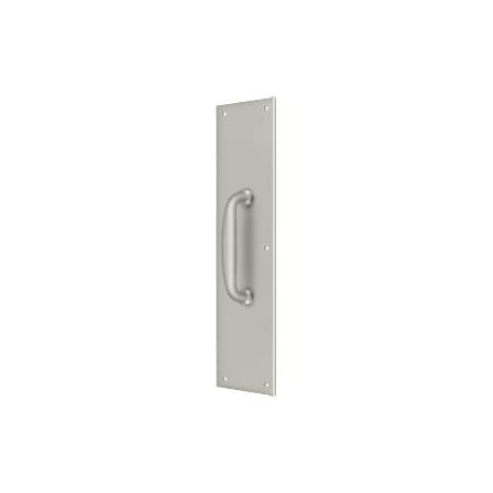 Deltana Push Plate With Handle 3-1/2" X 15 " - Handle 5 1/2" Satin Nickel PPH55U15