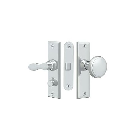 Deltana Storm Door Latch, Square, Mortise Lock Bright Chrome SDML334U26