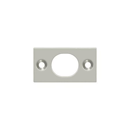 Deltana Strike Plate For 6" Flush Bolt Satin Nickel SP6FBU15