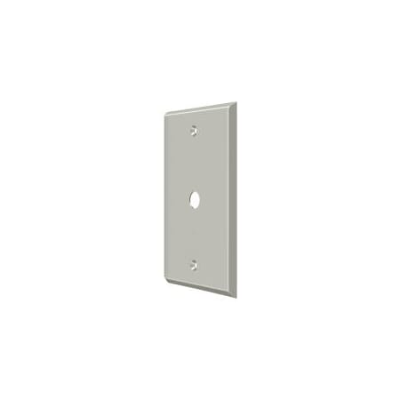 Deltana Cable Cover Switch Plate, Number of Gangs: 1 Solid Brass, Brushed Nickel Finish CPC4764U15