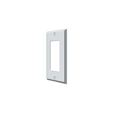 Deltana Single Rocker Switch Plate, Number of Gangs: 1 Solid Brass, Polished Chrome Plated Finish SWP4754U26