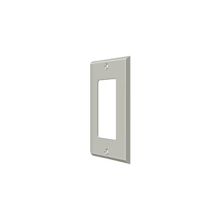 Deltana Single Rocker Switch Plate, Number of Gangs: 1 Solid Brass, Brushed Nickel Finish SWP4754U15