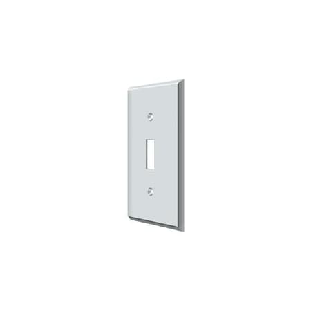 Deltana Single Standard Switch Plate, Number of Gangs: 1 Solid Brass, Polished Chrome Plated Finish SWP4751U26