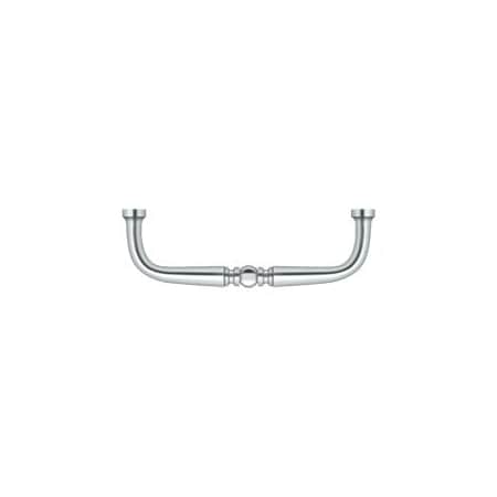 Deltana Wire Pull, Traditional, 3-1/2" Bright Chrome PCT350U26