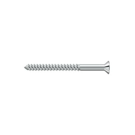 Deltana 2-1/2 in, Wood Screw, Chrome Steel SCWB1025U26