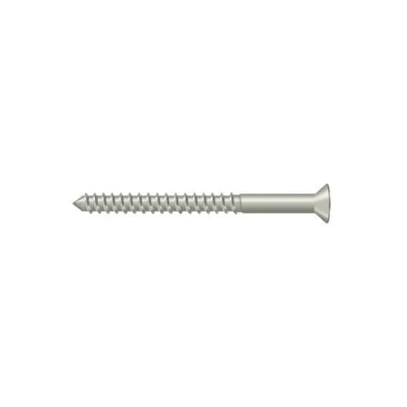 Deltana 2-1/2 in, Wood Screw, Nickel Steel SCWB1025U15