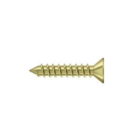 Deltana 1-1/4 in, Wood Screw, Plain Brass SCWS12125U3