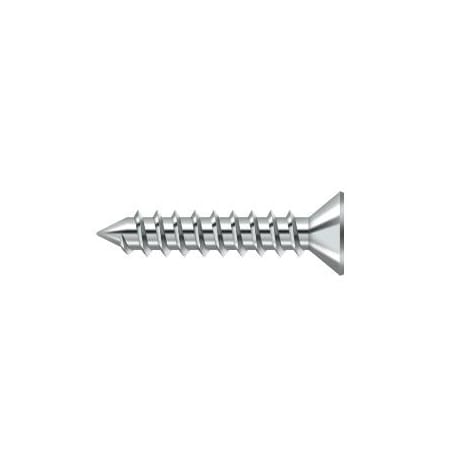 Deltana 1-1/4 in, Wood Screw, Chrome Steel SCWS12125U26