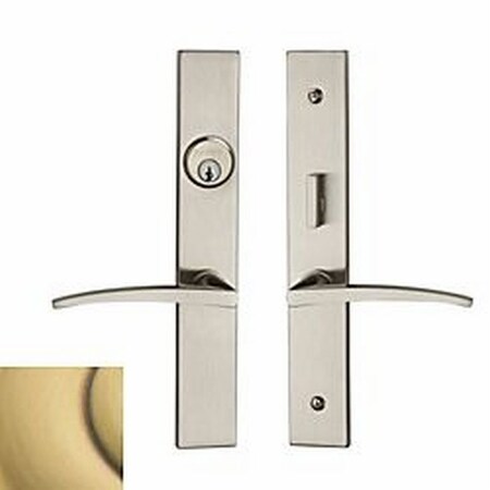 Baldwin Double Cylinder Handlesets Satin Brass with Brown 6915.060.DBLC