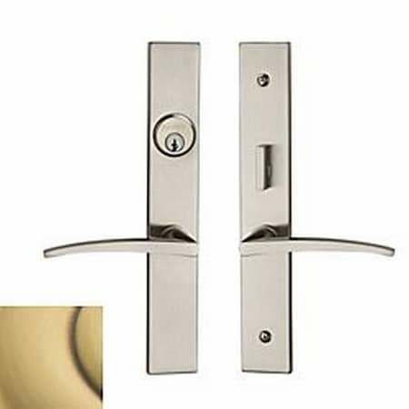 Baldwin Full Dummy Handlesets Satin Brass with Brown 6915.060.FD
