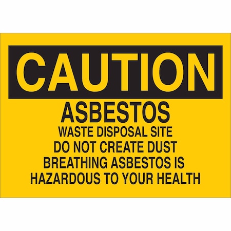 Caution Sign, 7 in H, 10 in W, Plastic, Rectangle, English, 22701