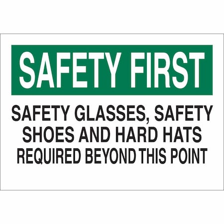 Brady Personal Protection Sign, Polyester, Rectangle, English 88663